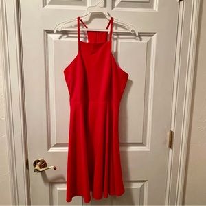 Lulu’s Red Halter Skater Dress, Racerback | Size Small